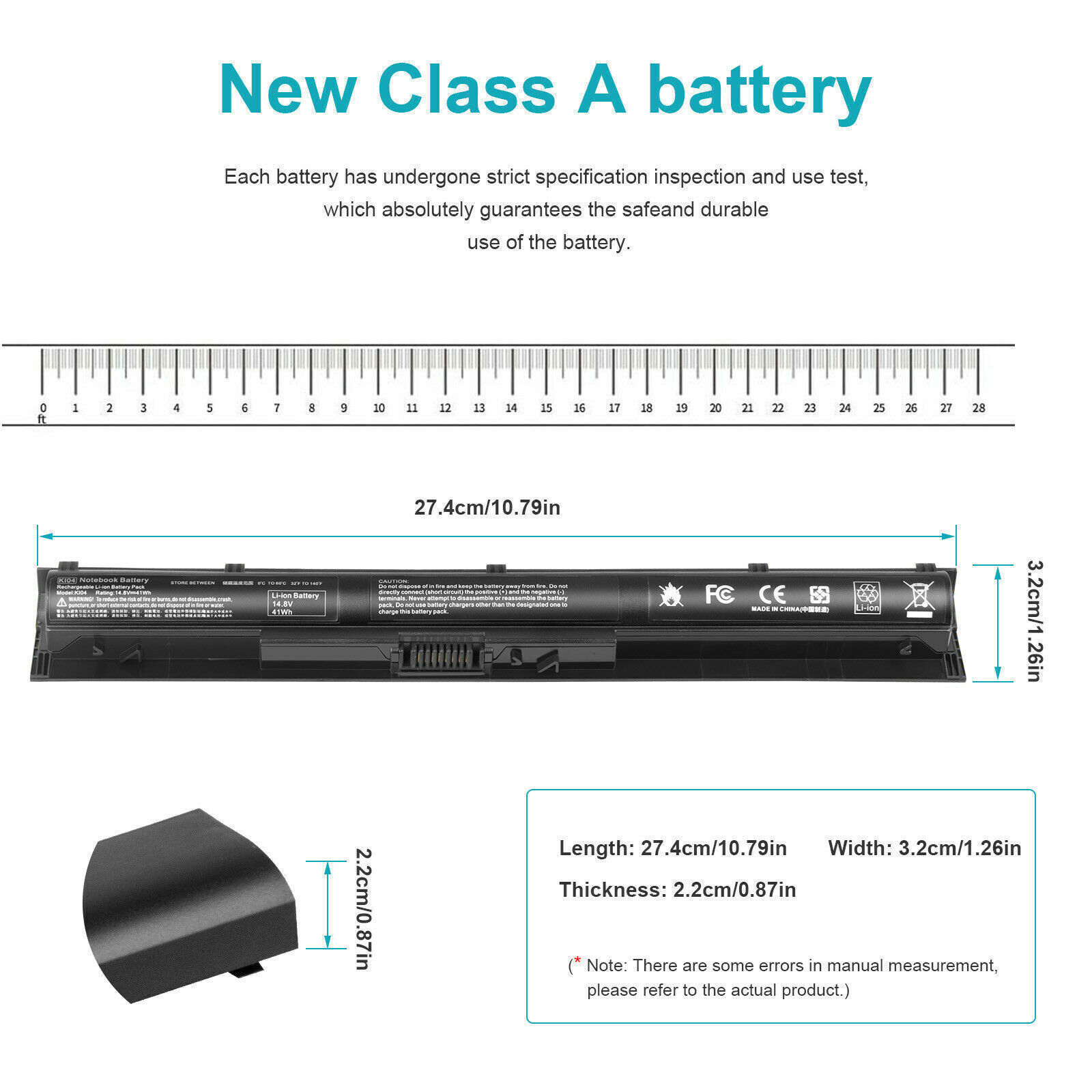 New 800049-001 KI04 Laptop Battery for HP Pavilion 17-g122ds 17-g119dx 17-g113dx