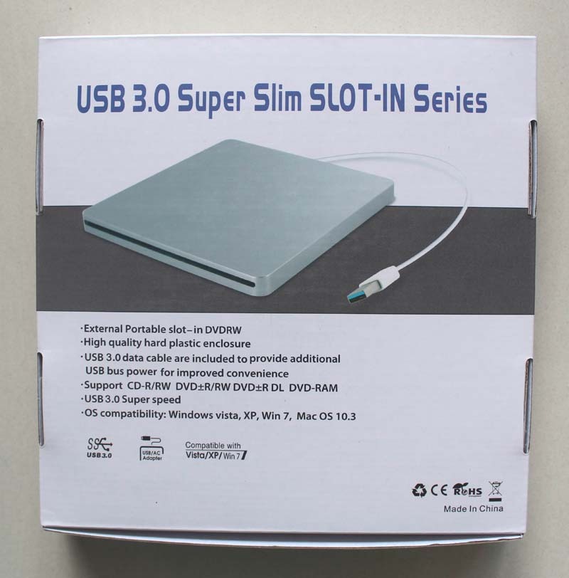 USB 3.0 External Panasonic UJ265 BD-RE 6X Blu-ray Burner DVD Driver Slot UJ265
