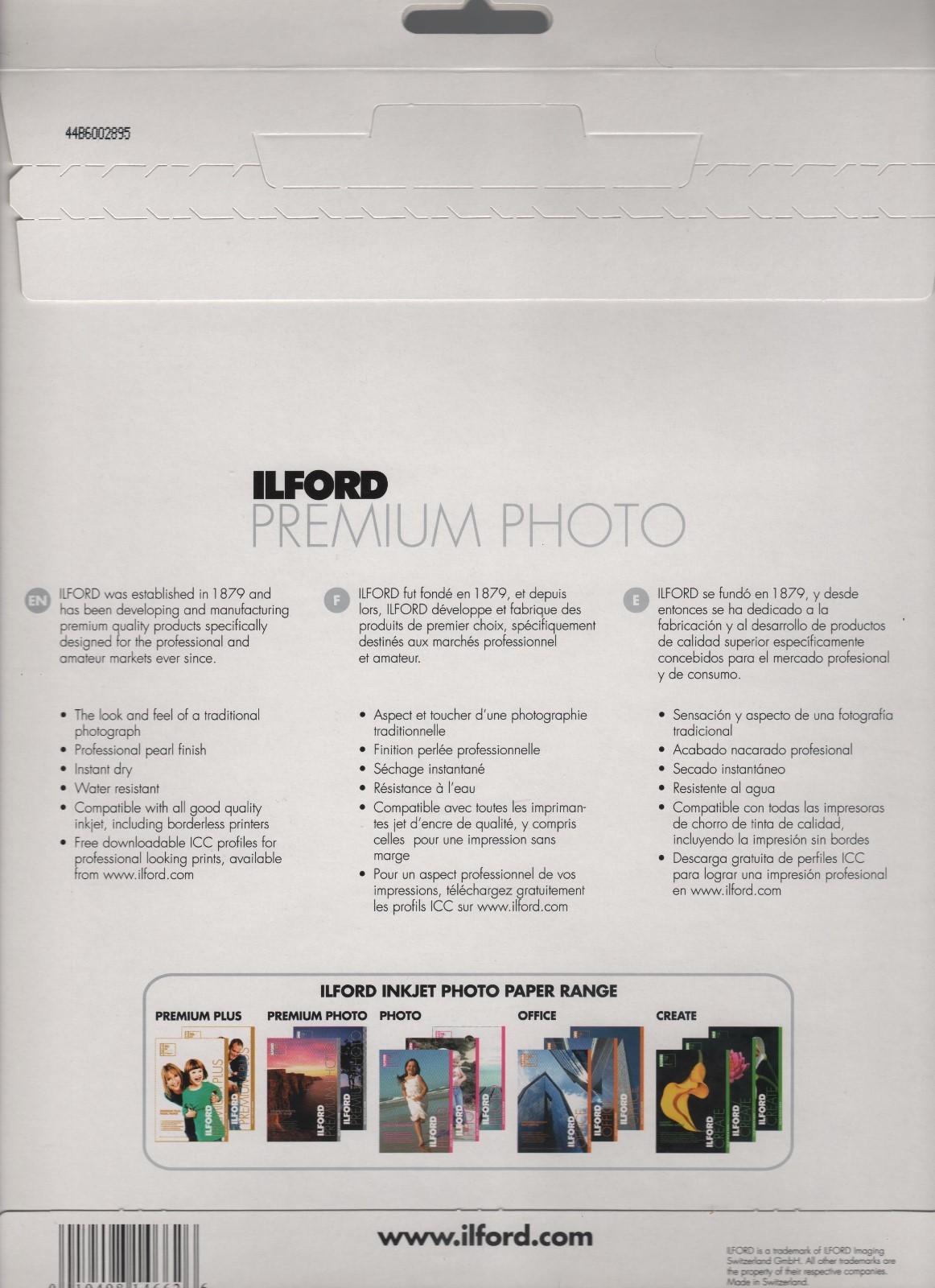 Luster Photo Paper Ilford 4x6x50 Sheets for Epson Canon HP all inkjet printers