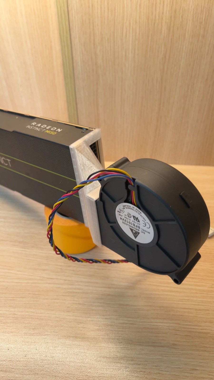 9cm Turbo Blower Fan Mod For AMD V620 MI50 MI60 MI100 Compute Card