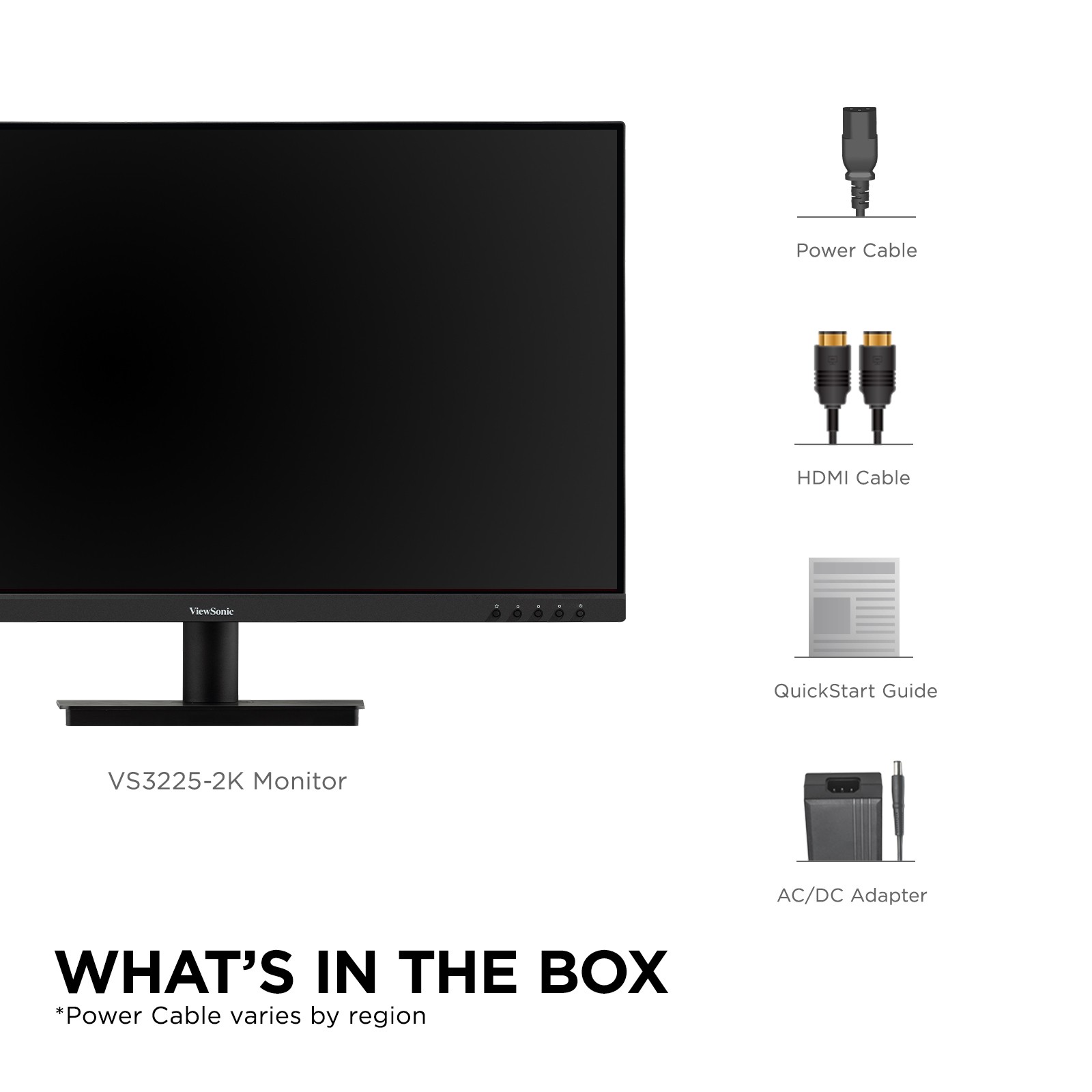 ViewSonic VS3225-2K 32 Inch QHD 1440p IPS Home and Office Monitor w/ HDMI, DP
