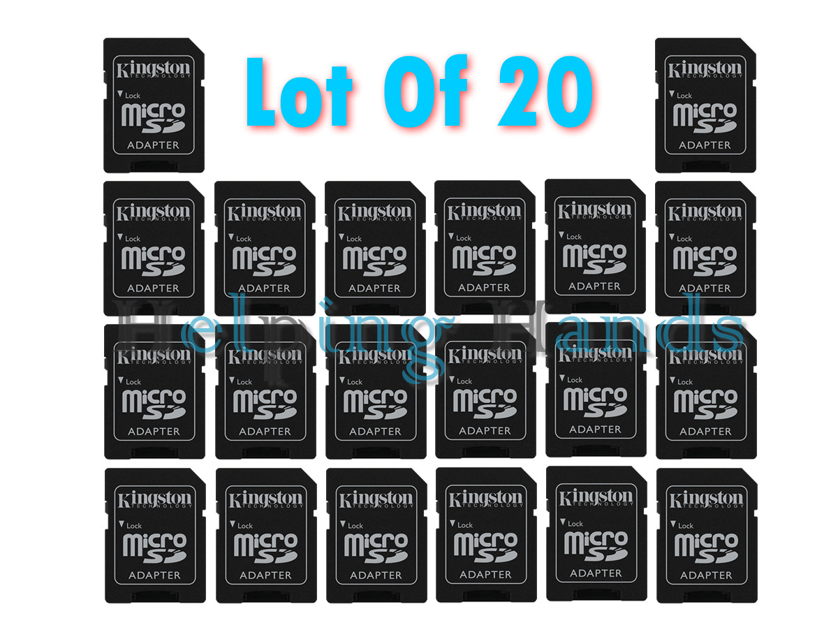 20 Kingston microSD micro SD to SD SDHC SDXC Adapter fit 4GB 8GB 16GB 32GB 64GB