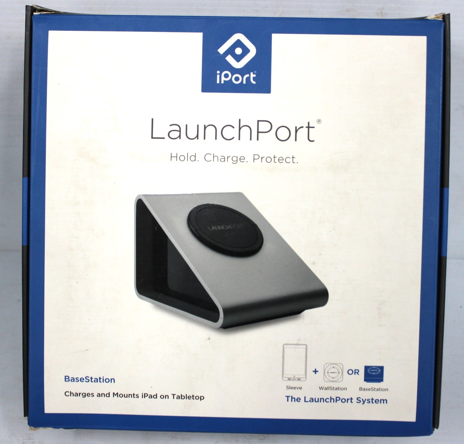 iPort Grey LaunchPort BaseStation Mounts & Charges iPad via Inductive Charging