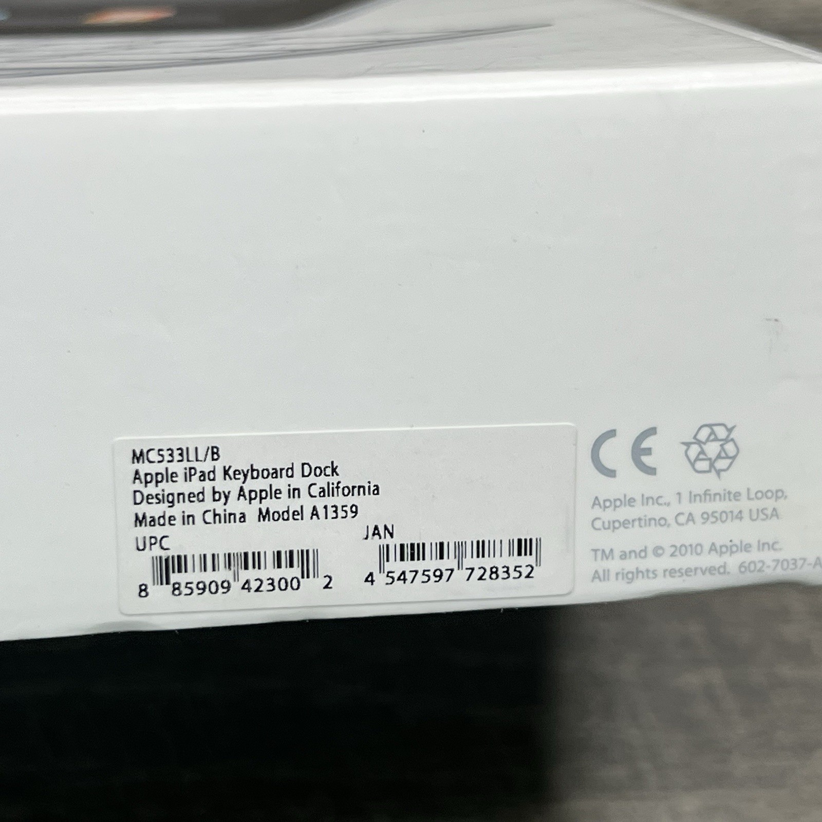 Apple iPad Keyboard Dock A1359 MC533LL/B Apple iPad 1st 2nd 3rd Gen – Tested