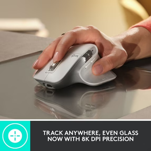 Logitech MX Master 3S, Wireless Performance Mouse, Ergo, 8K DPI