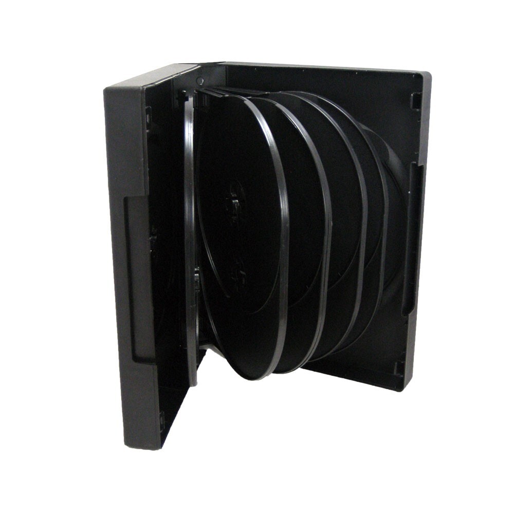 20 x Maxtek Black 12 Disc DVD Cases with 5 Flip Trays and Outter Clear Sleeve