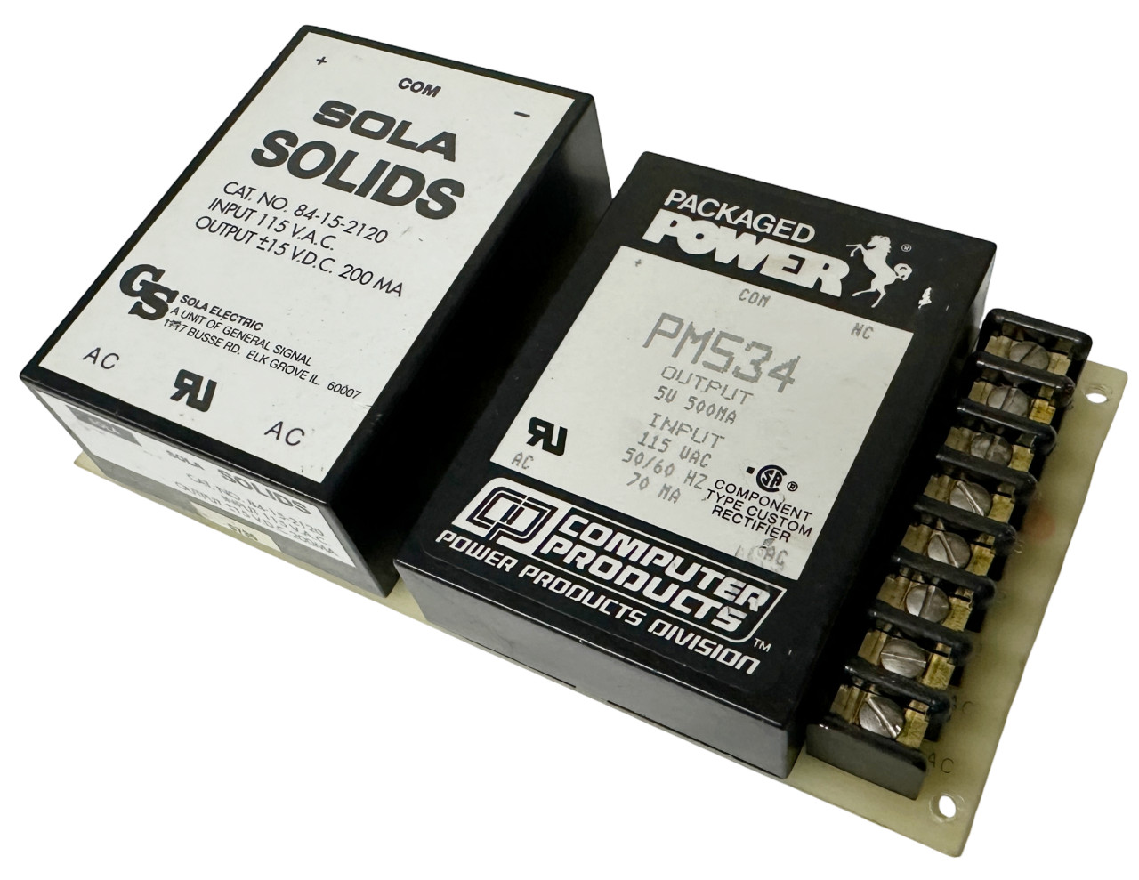 Computer Products PM534 Packaged Power Supply 5V 500mA w/ Sola Solids 84-15-2120