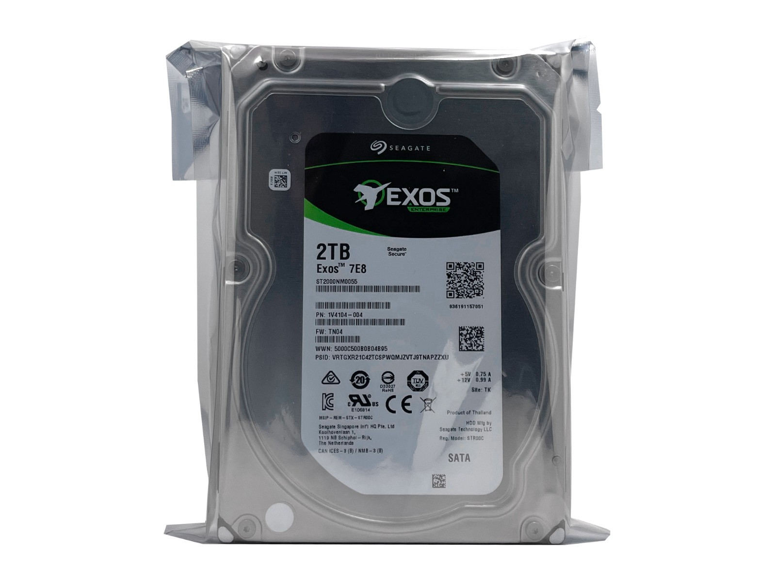 Seagate EXOS ST2000NM0055 2TB 128MB 7200RPM 3.5″ SATA III Enterprise Hard Drive