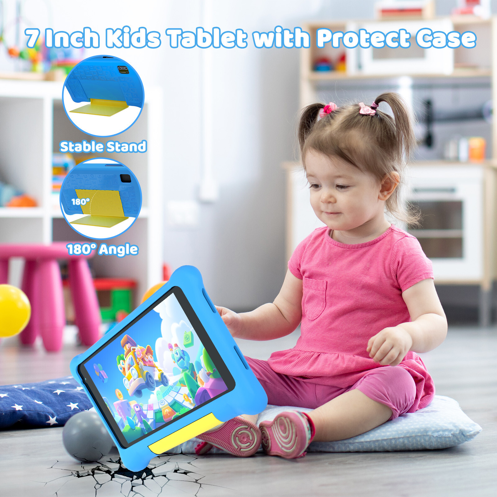 AEEZO Kids Tablet 7″ Android 13 Quad-core Tablet 32GB Tablets Shockproof PC