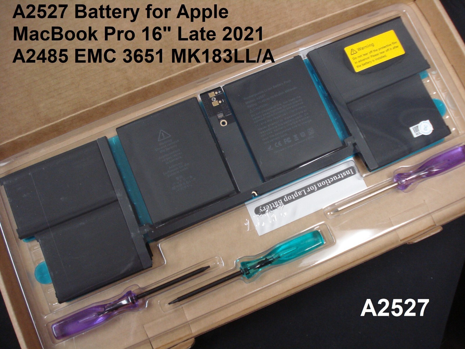 New A2527 Battery Apple MacBook Pro 16″ Late 2021 A2485 EMC 3651 MK183LL/A