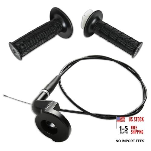 22mm Twist Throttle Grip with Cable Assembly – Fits SSR125 Pit Bike, Baja