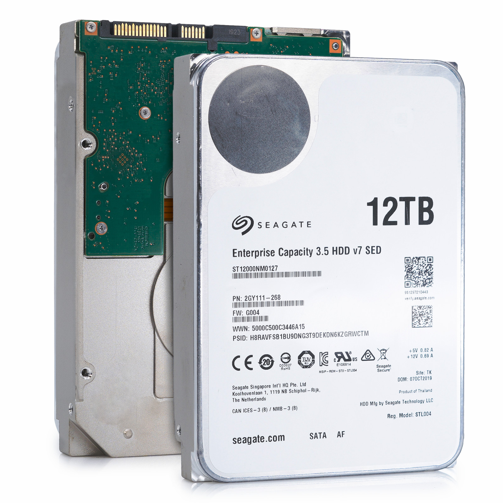Seagate Enterprise Capacity v7 12TB ST12000NM0127 SATA 6Gb/s 3.5″ 512e SED HDD