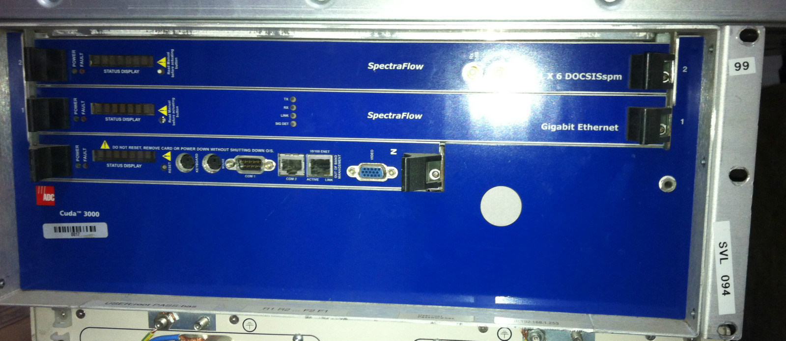 BigBand ADC Cuda3000 1×6 DOCSIS Multimedia CMTS Unit 900-0000279-00