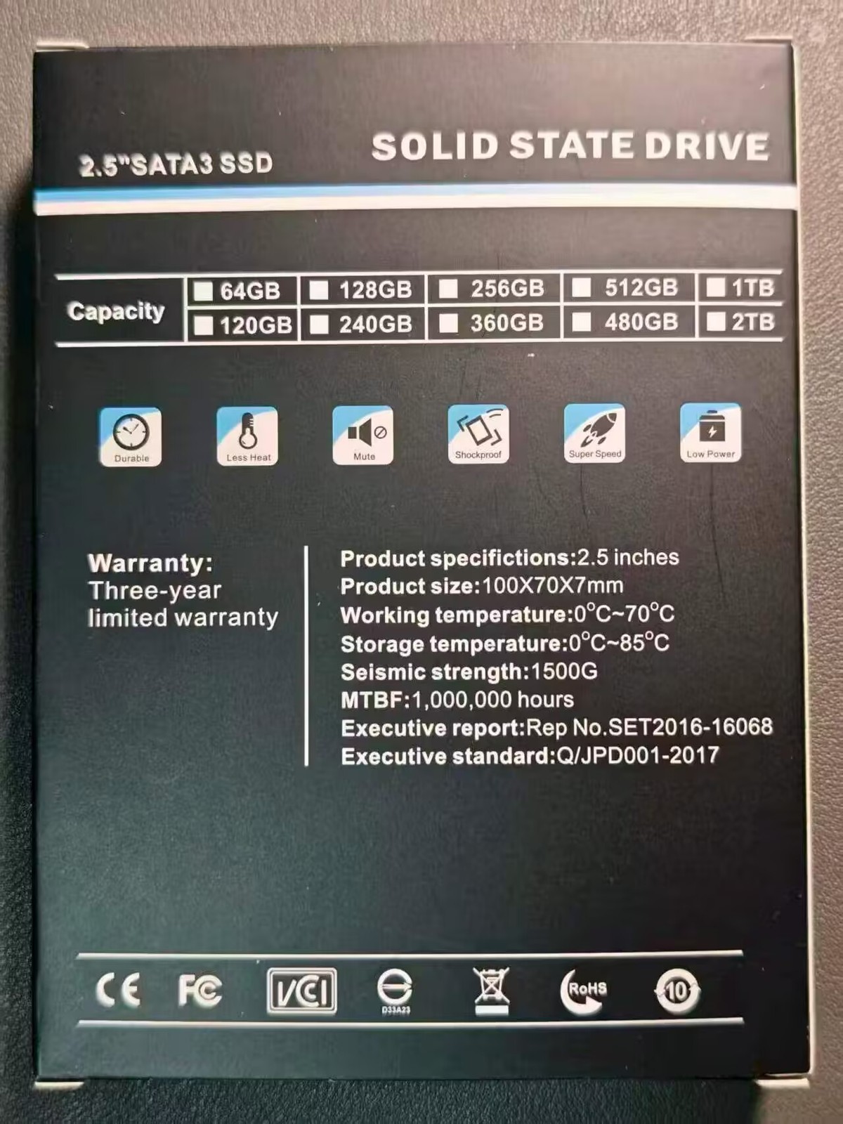 New 2.5″ SATA3 2TB SSD 520MB/s Internal Solid State Drive