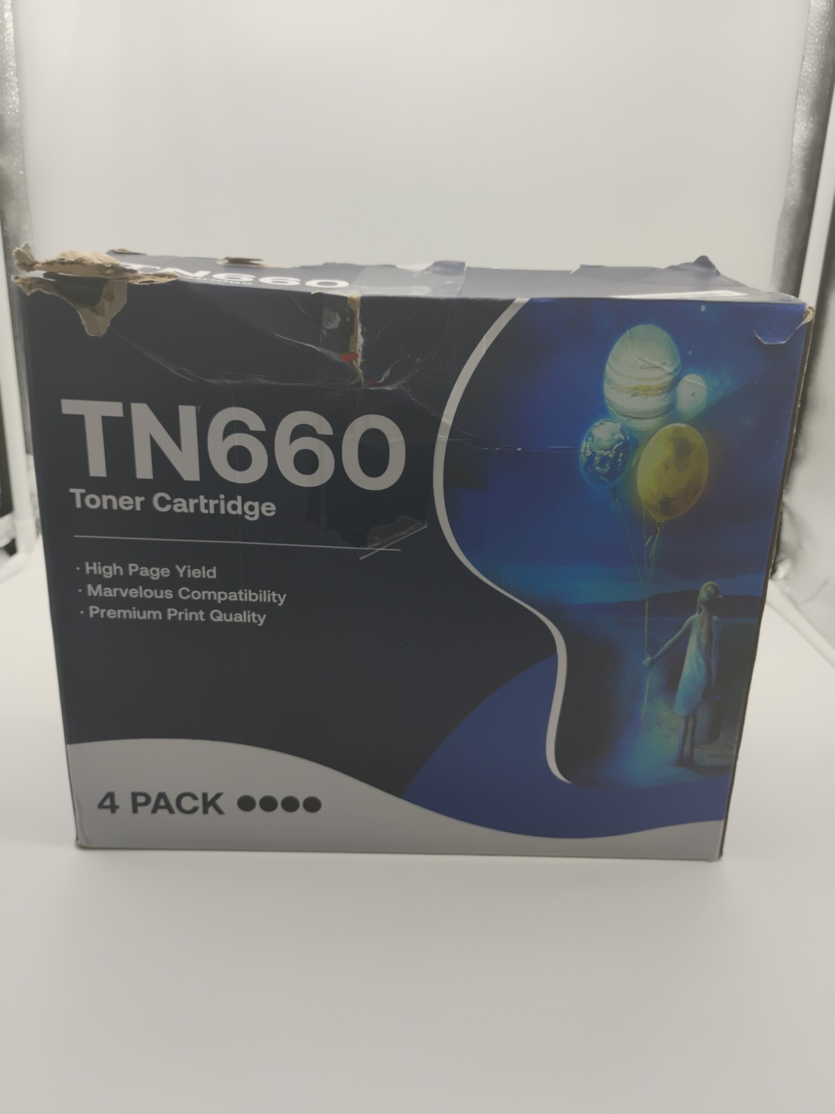 4PK Black Toner Compatible Brother TN660 HL-L2300D L2360DN HL-L2360DW MFC-L2680W