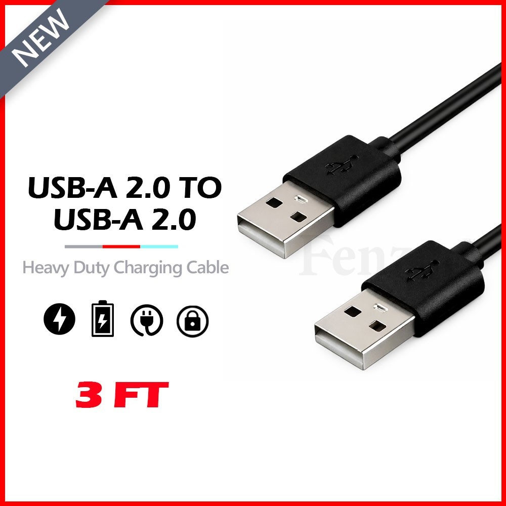 1-100 LOT USB Cable Type A Male – Male High-Speed Data Transfer Charger 3,6,10FT