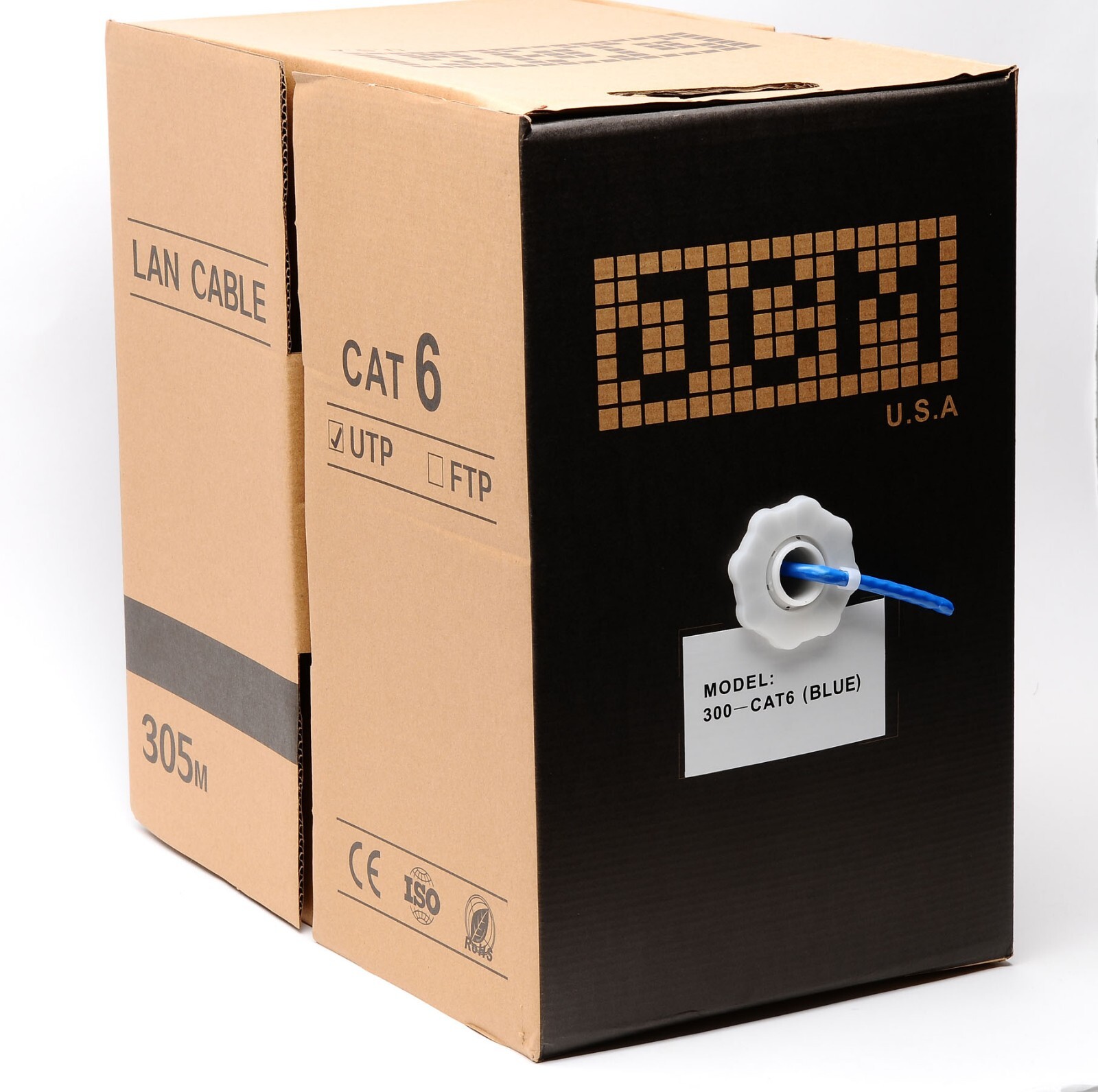 Blue 1000FT CAT6 LAN Ethernet Cable / Pull Box UTP CAT-6 CCA Network Wire Roll