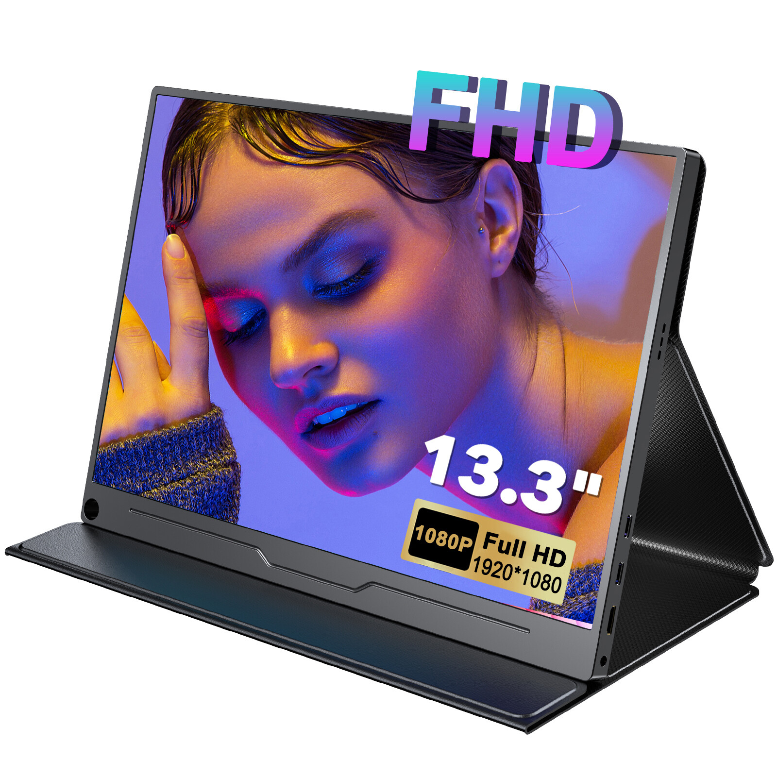 UPERFECT 13.3″ Portable Monitor Gaming Display 1920×1080 PC Screen USB C HDMI