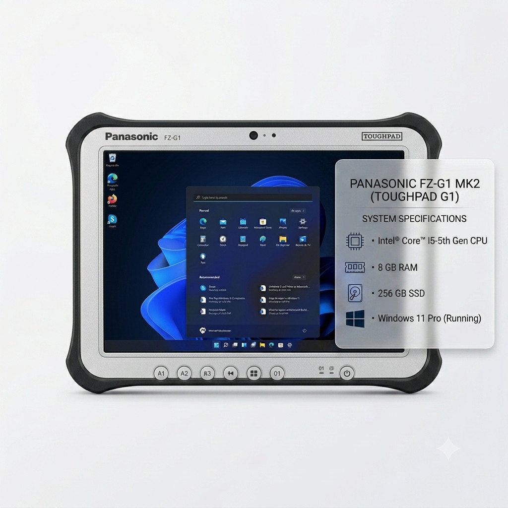 PANASONIC TOUGHPAD FZ-G1 8 GB LAN RJ45 Diagnostic Tablet I5 5th Gen Stylus Strap