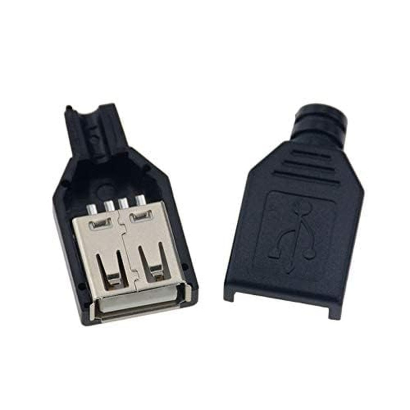 Vizgiz 10 Pack USB Plug Replacement 4 PIN Type a Female Male Socket Connector So