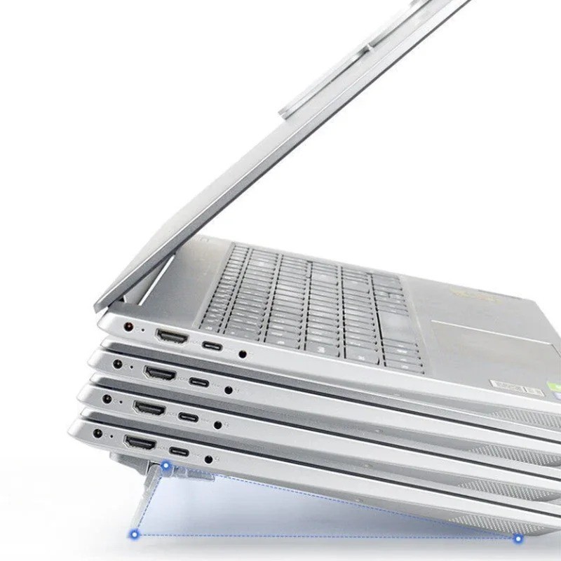 2PCS Foldable Laptop Stand Invisible Adhesive Adjustable Notebook Riser