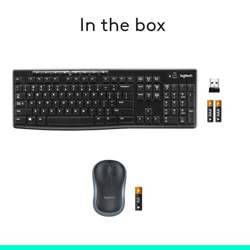 Logitech MK270 Wireless Keyboard and Mouse Combo for Windows, 1 Pack, Black