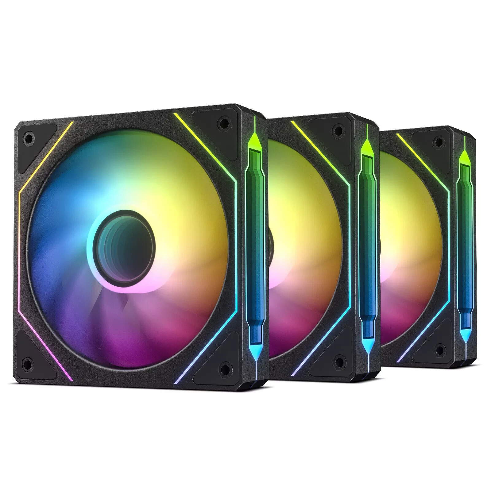 8-Pack 120mm RGB Case Fans, Quiet High Airflow Adjustable with RF Remote