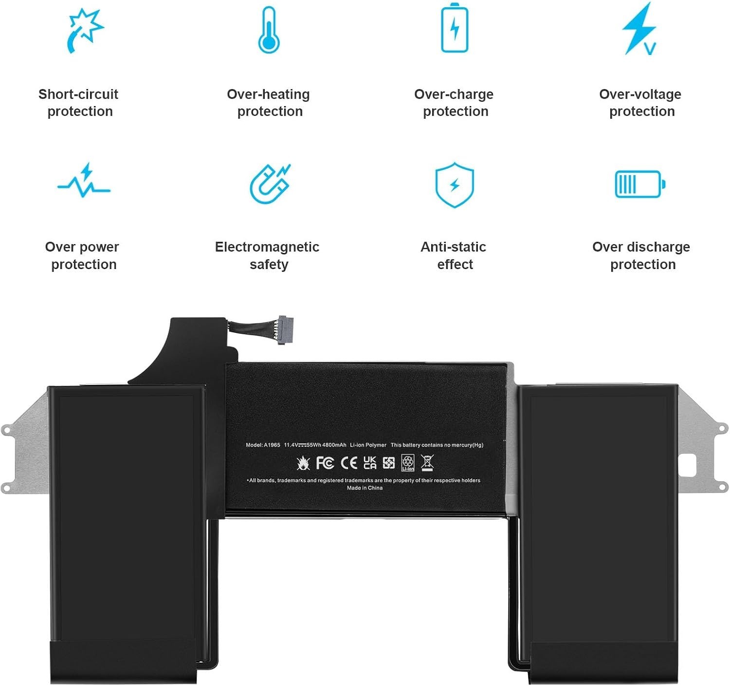 Safe & Durable A1965 Battery Replacement – MacBook Air A1932, A2179 Compatible