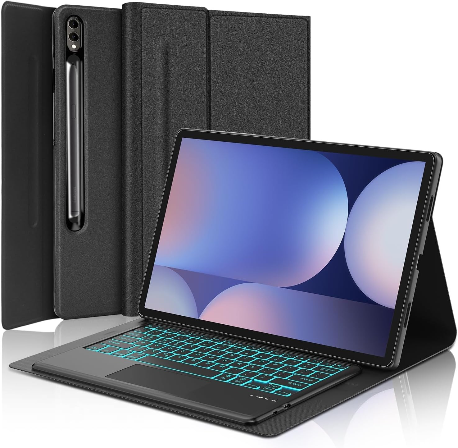 Case for Samsung Galaxy Tab S9 Ultra 14.6 inch, Backlit Detachable Keyboard, Bla