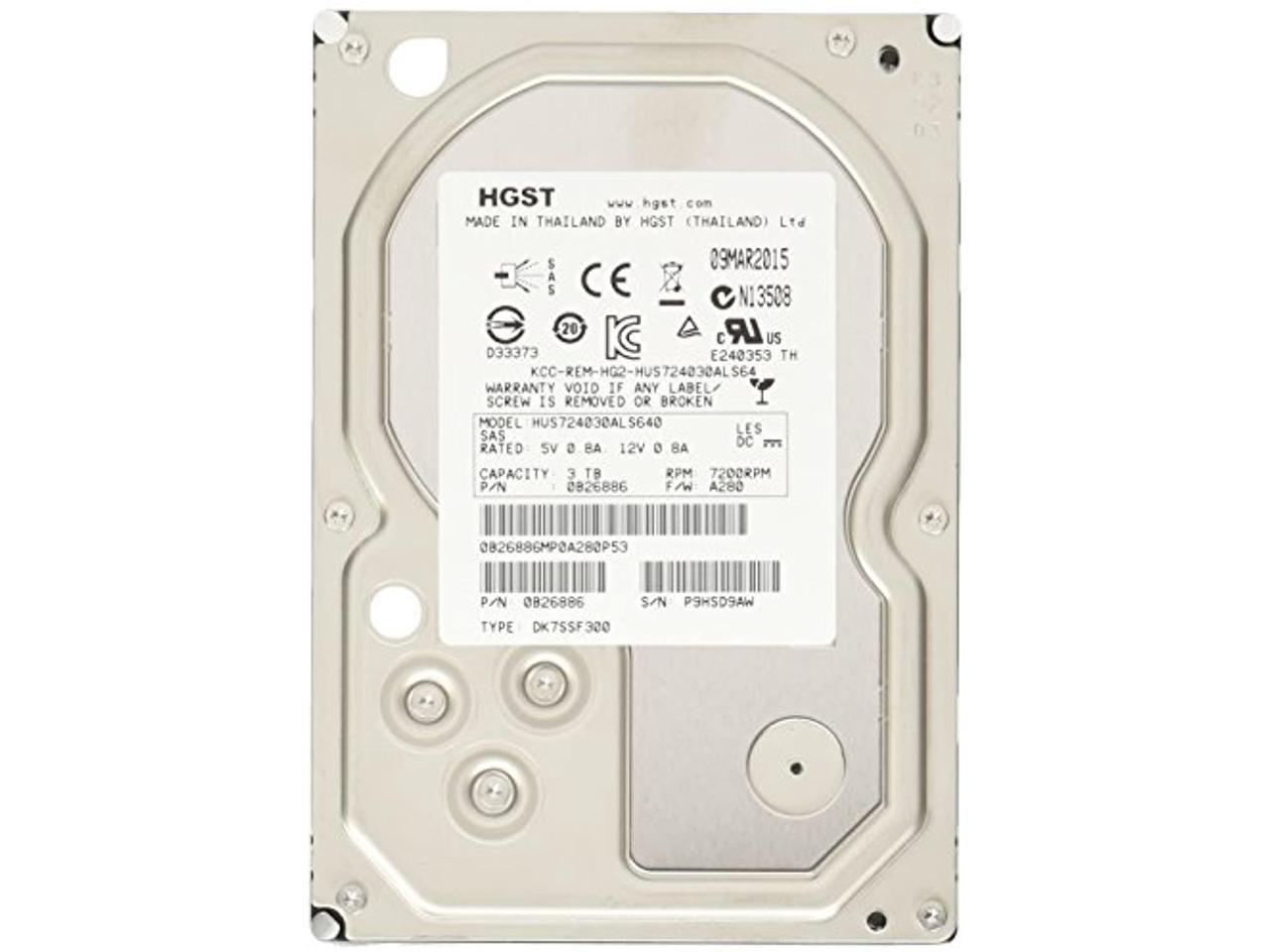 Hitachi HUS724030ALS640 3TB 7.2K SAS 3.5″ HDD Hard Drive 0B26886