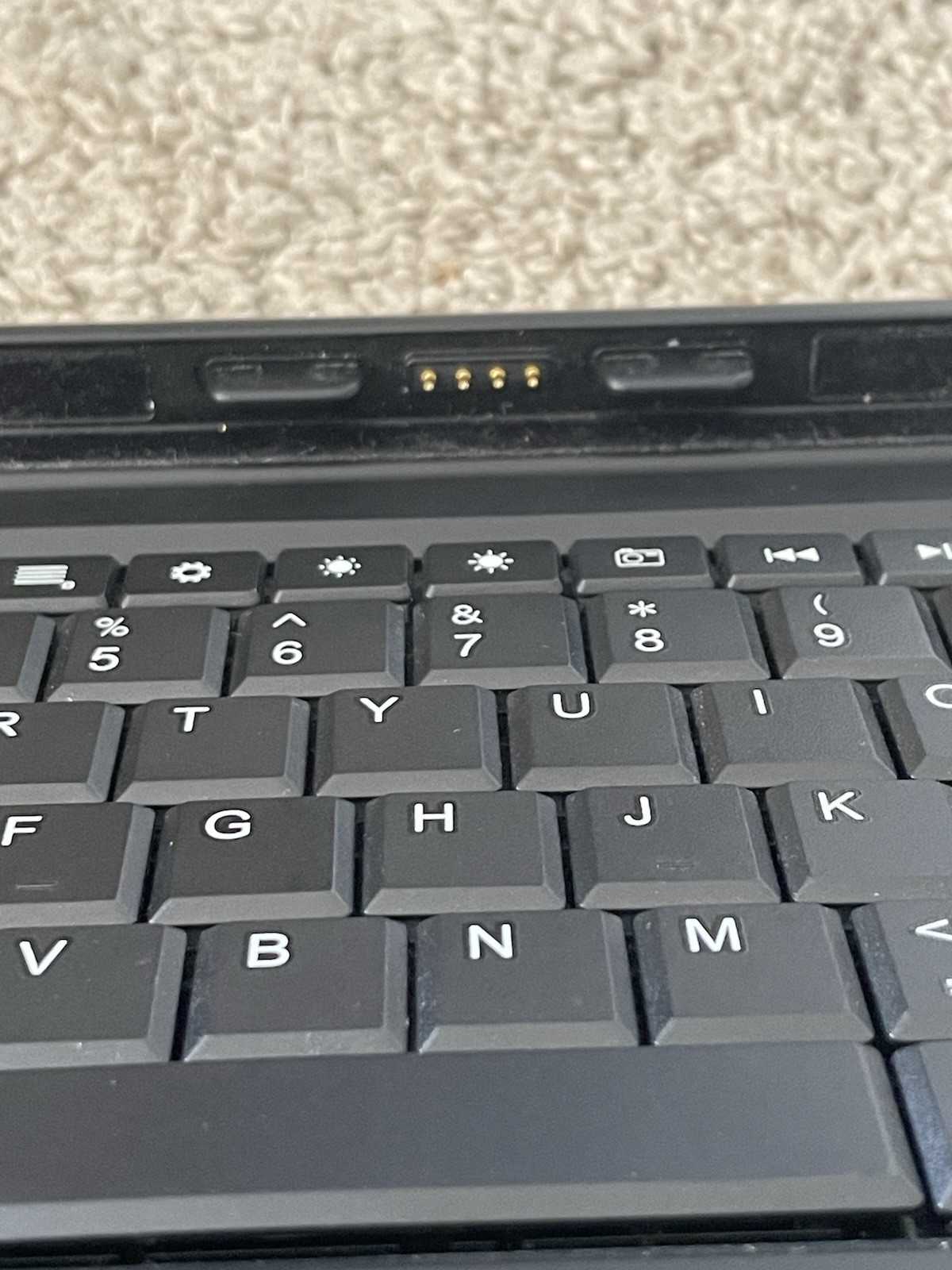 Black Keyboard Dock with Built-In Touchpad for Tablet QWERTY English 10 Inch