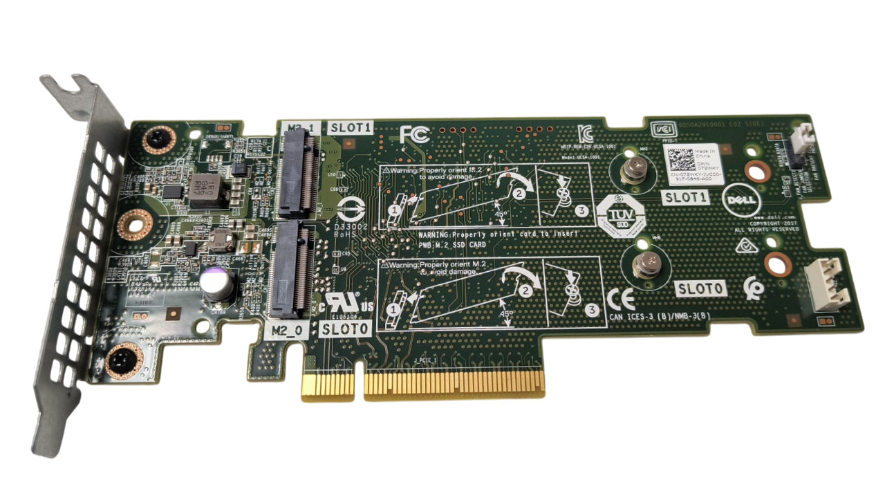 Dell BOSS-S1 Dual M.2 SSD PCIe Storage Adapter 72WKY 3JT49 61F54 HH Bracket