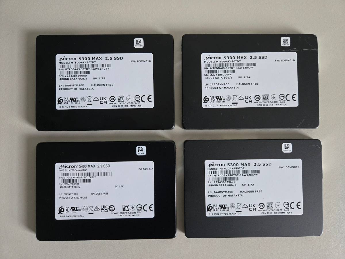 Micron 5300 Max 480GB SATA 6Gbps 2.5in SSD MTFDDAK480TDT