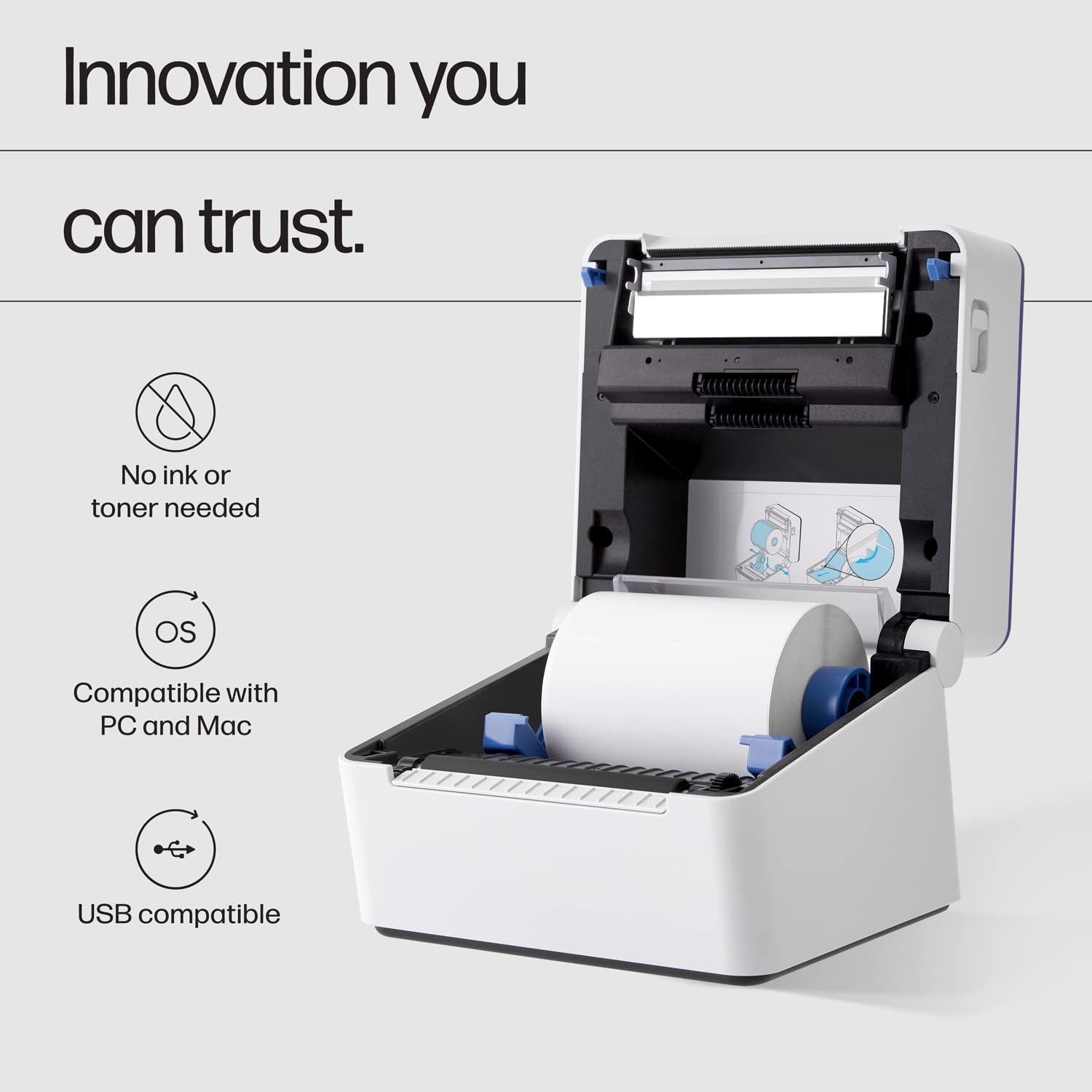 HP Direct Thermal Label Printer KE200 USB, Shipping, Barcode, & More