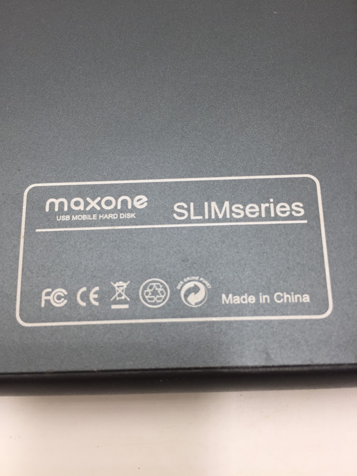 MAXONE USB Hard Disk External Drive Slimseries,500gb W/ Cable,Works