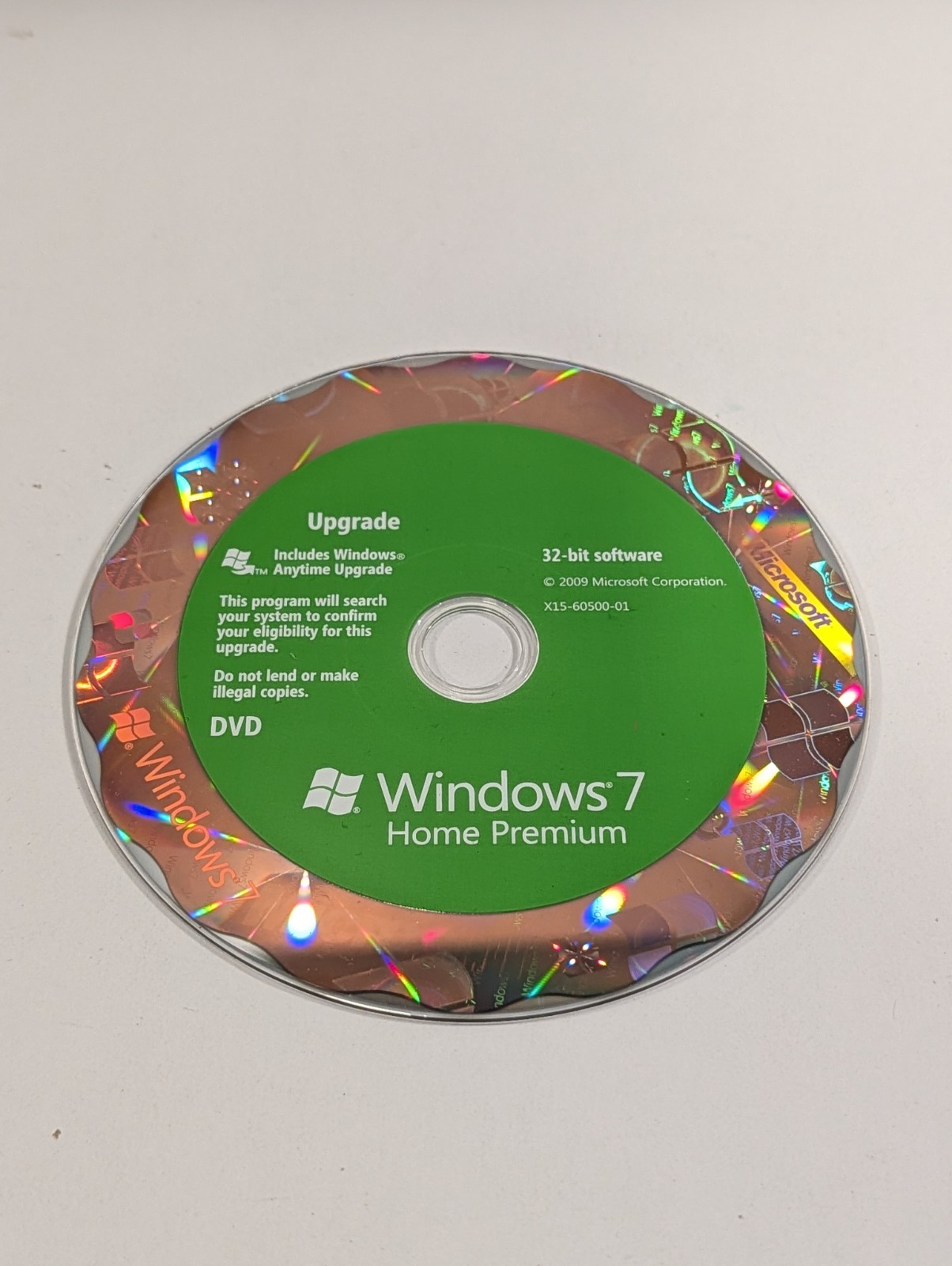 Microsoft Windows 7 Home Premium 32-bit DVD | DISC ONLY