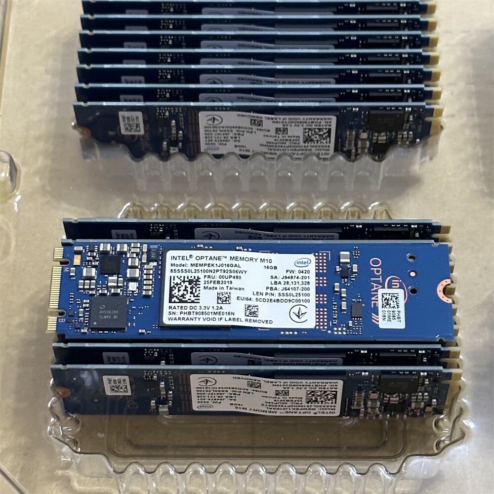 10x Intel Optane Memory M10 SSD M.2 2280 16GB MEMPEK1J016GA PCIe 3.0 Xpoint NVMe