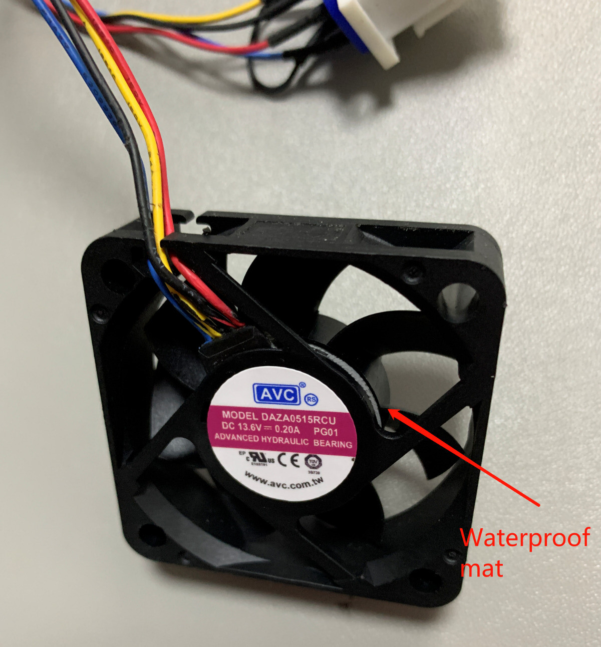 13.6V 0.20A 4-wire plug 5015 waterproof cooling fan DAZA0515RCU