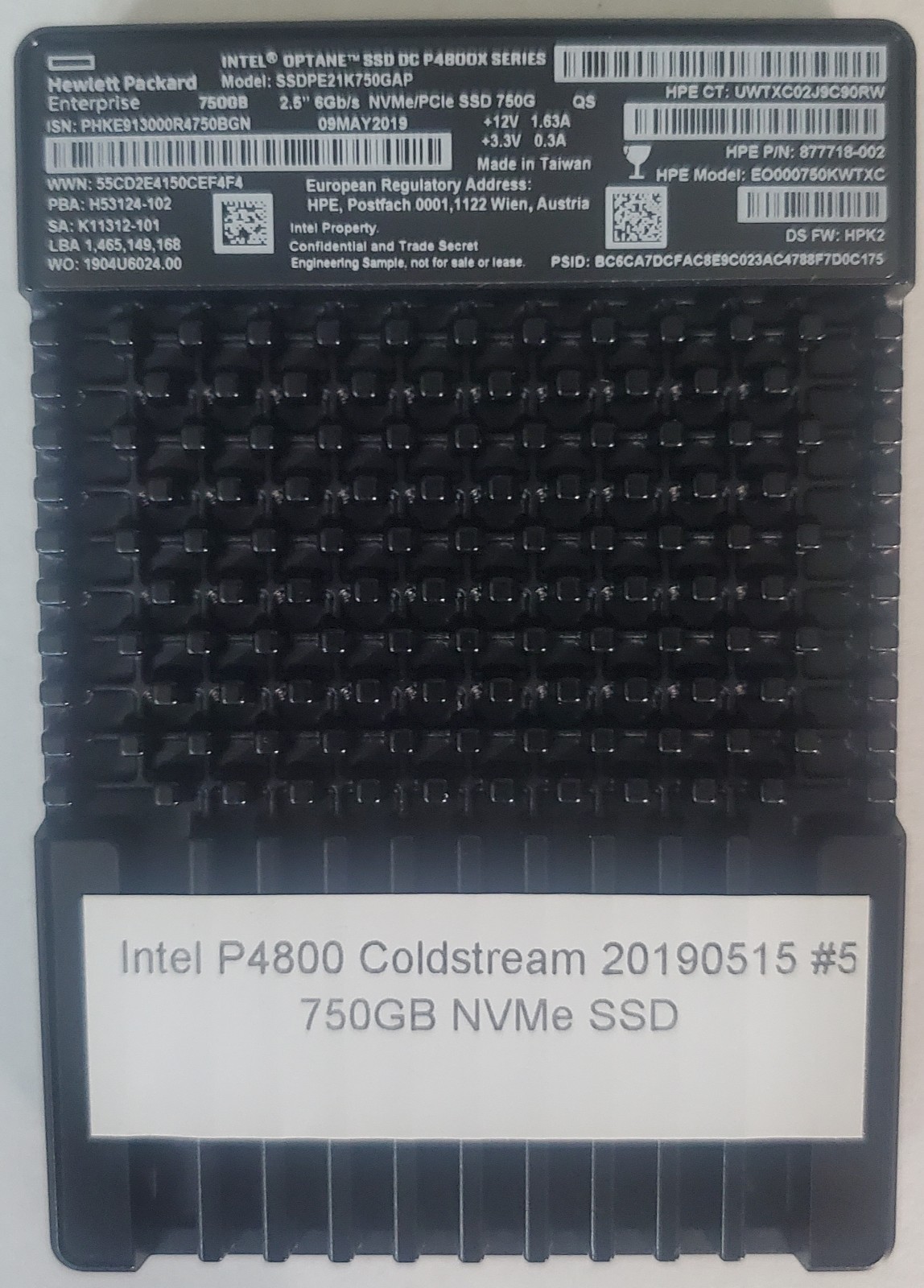 Intel P4800 750GB NVMe SSD Unlocked
