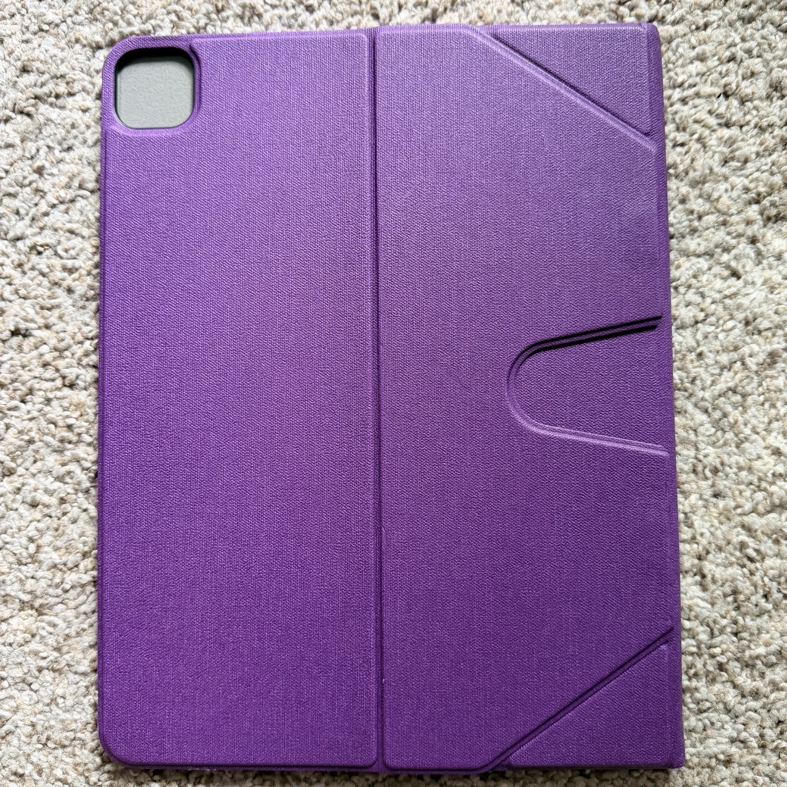 Purple Synthetic Leather Folding Folio Case w/ Stand for Apple iPad 10 in