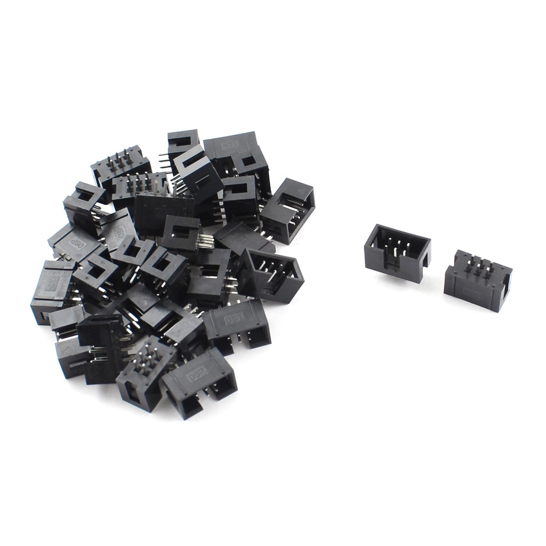 30 Pieces 2×3 6Pins 2.54mm Pitch Straight Type Pin Connectors IDC 6P Box Headers