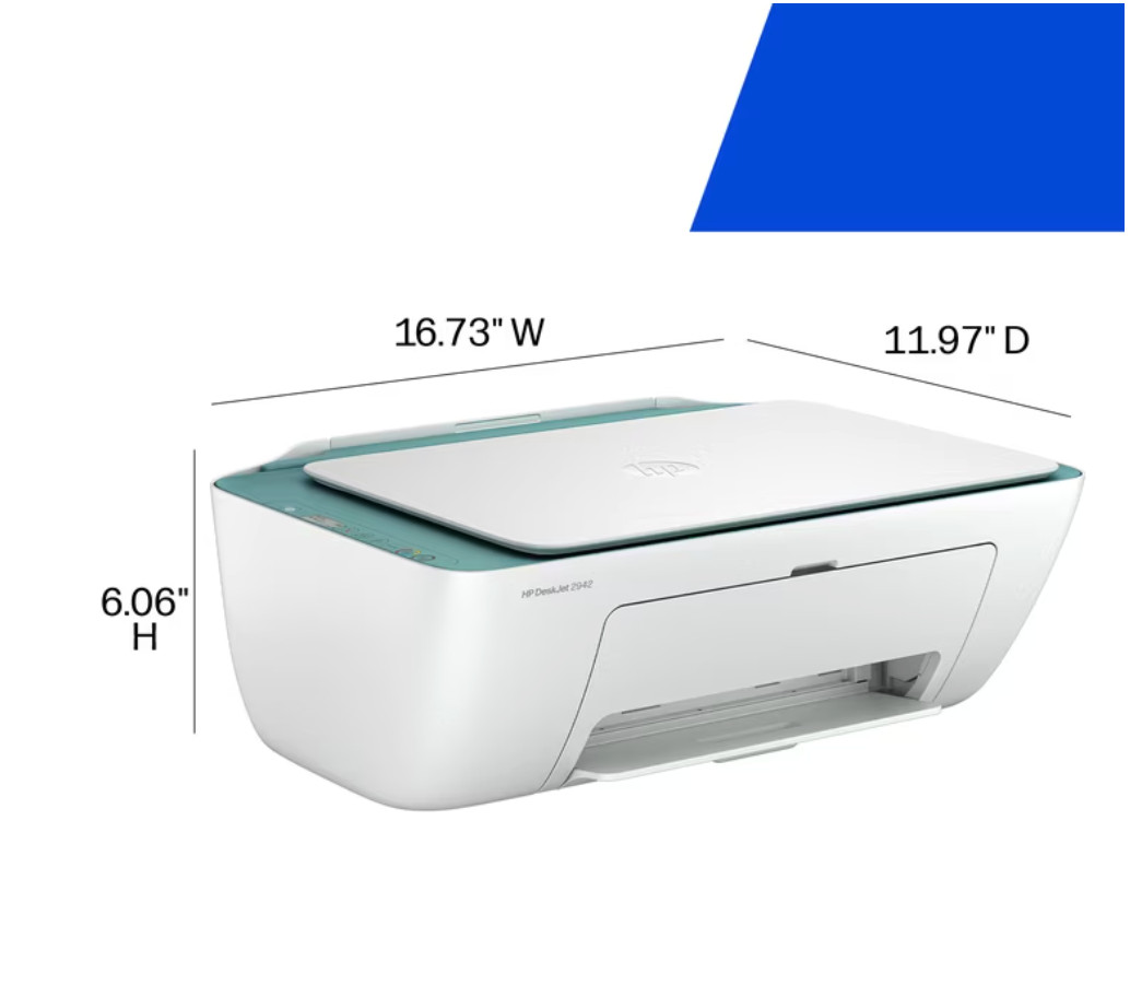 HP DeskJet 2942 Wireless All-in-One Color Inkjet Printer, 6 Months Free Instant