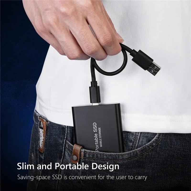 4TB External Hard Drive Quiet Operation Mobile Storage Type-C