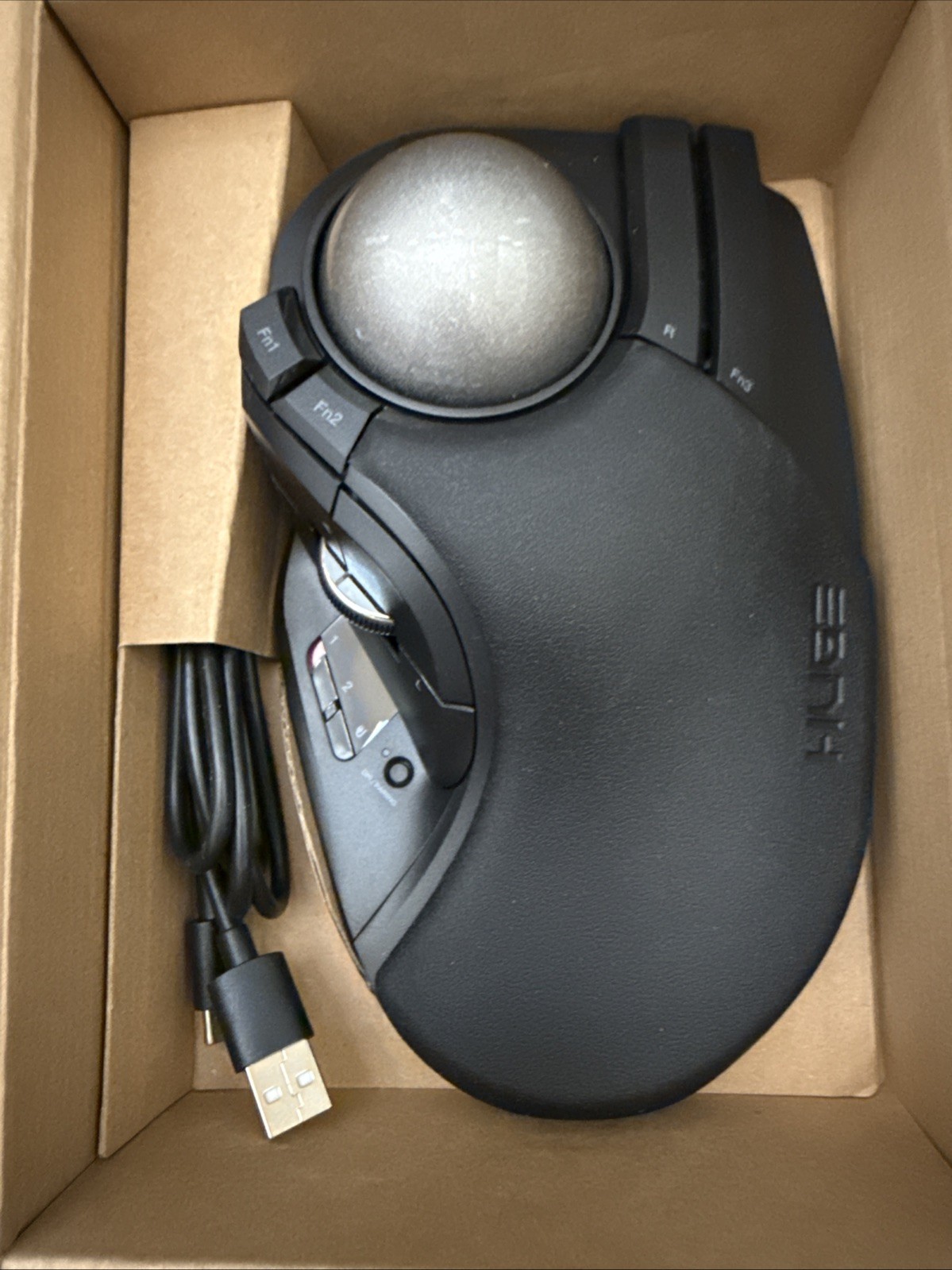 ELECOM Huge Plus Wireless Trackball Mouse, Ergonomic 52mm Large Ball, Multi-C…