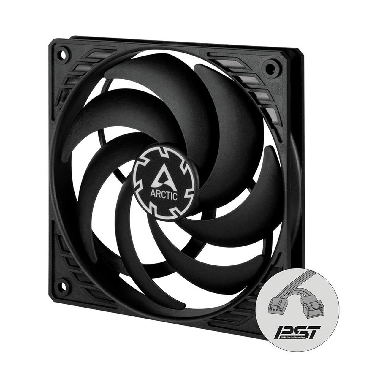 Arctic ACFAN00187A P12 Slim PWM PST – 120 mm Case Fan, 300-2100 RPM – Black