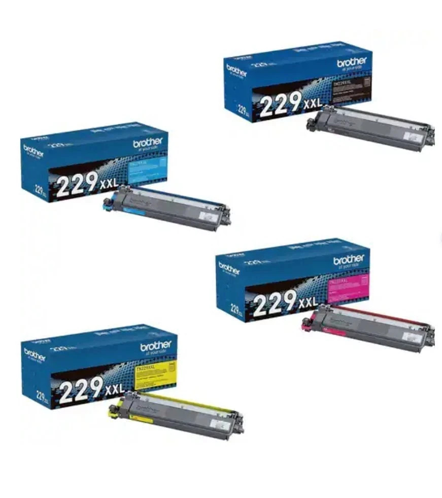 Brother TN-229XXL High Yield Toner Set (Black, Cyan, Magenta, Yellow) – TN229XXL