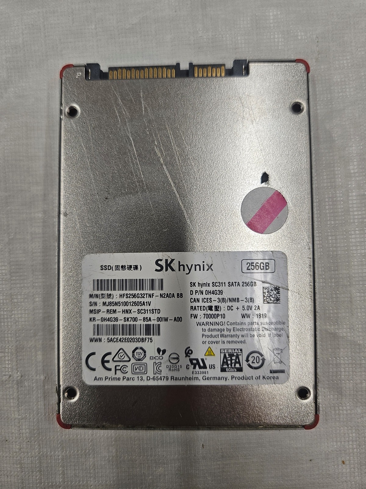 Sk Hynix 240/256 GB Internal SATA SSD Fully Tested 100% Health