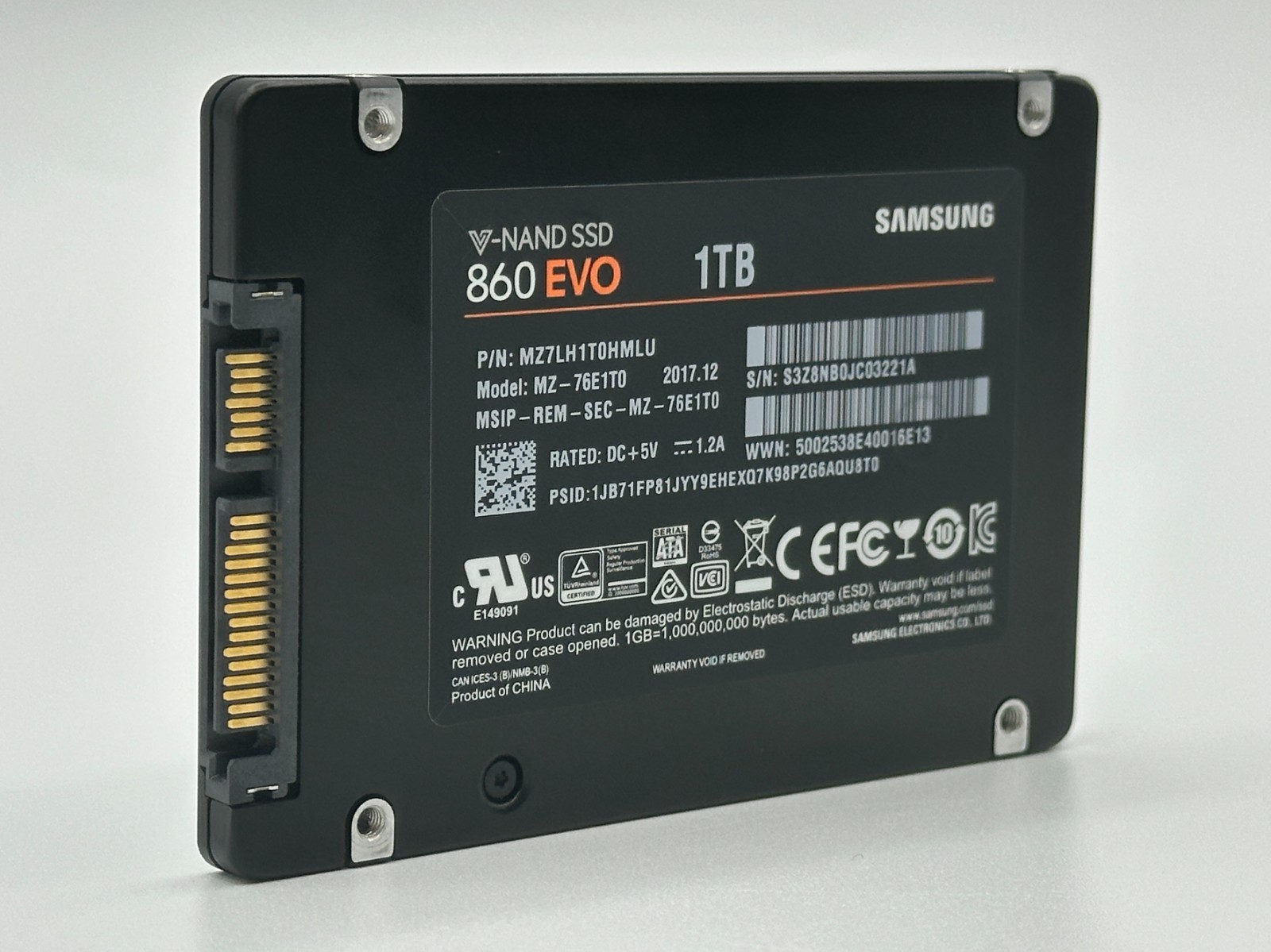 Samsung 860 EVO 1TB,Internal, 2.5 inch (MZ-76E1T0B/AM) Solid State Drive