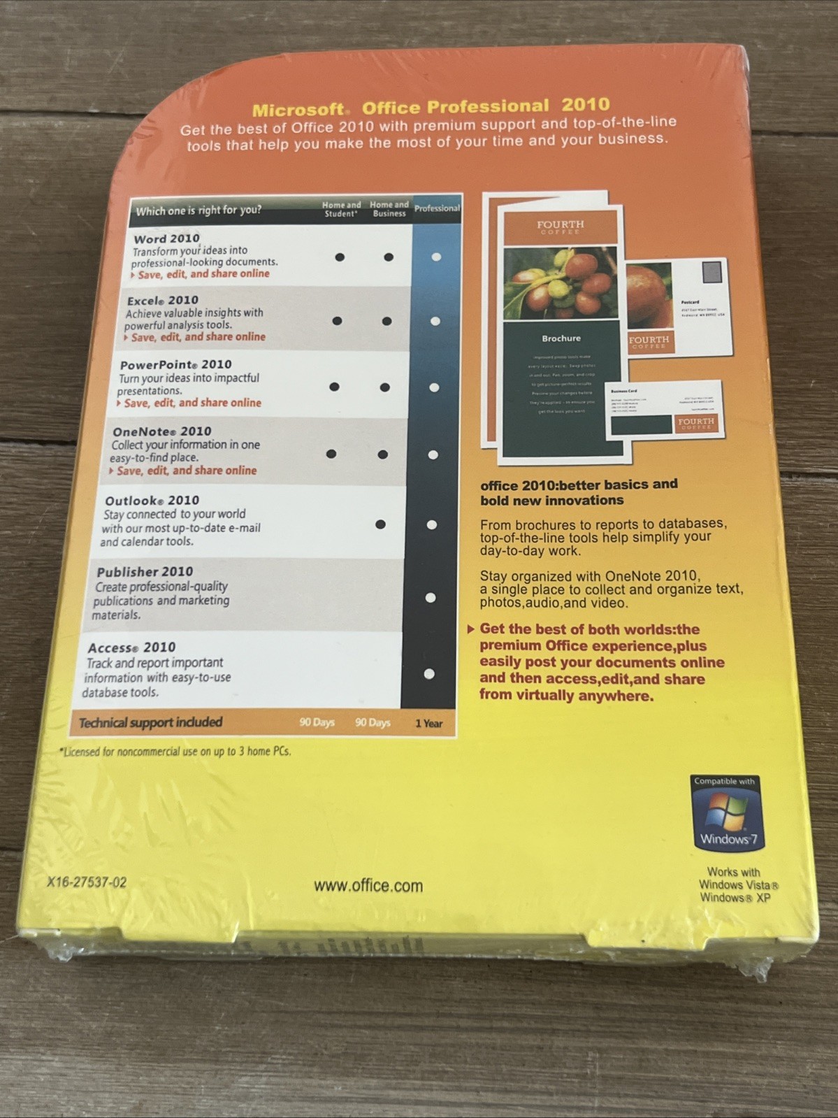 Microsoft Office Professional 2010 Full Retail Box – Factory Sealed DVD Version