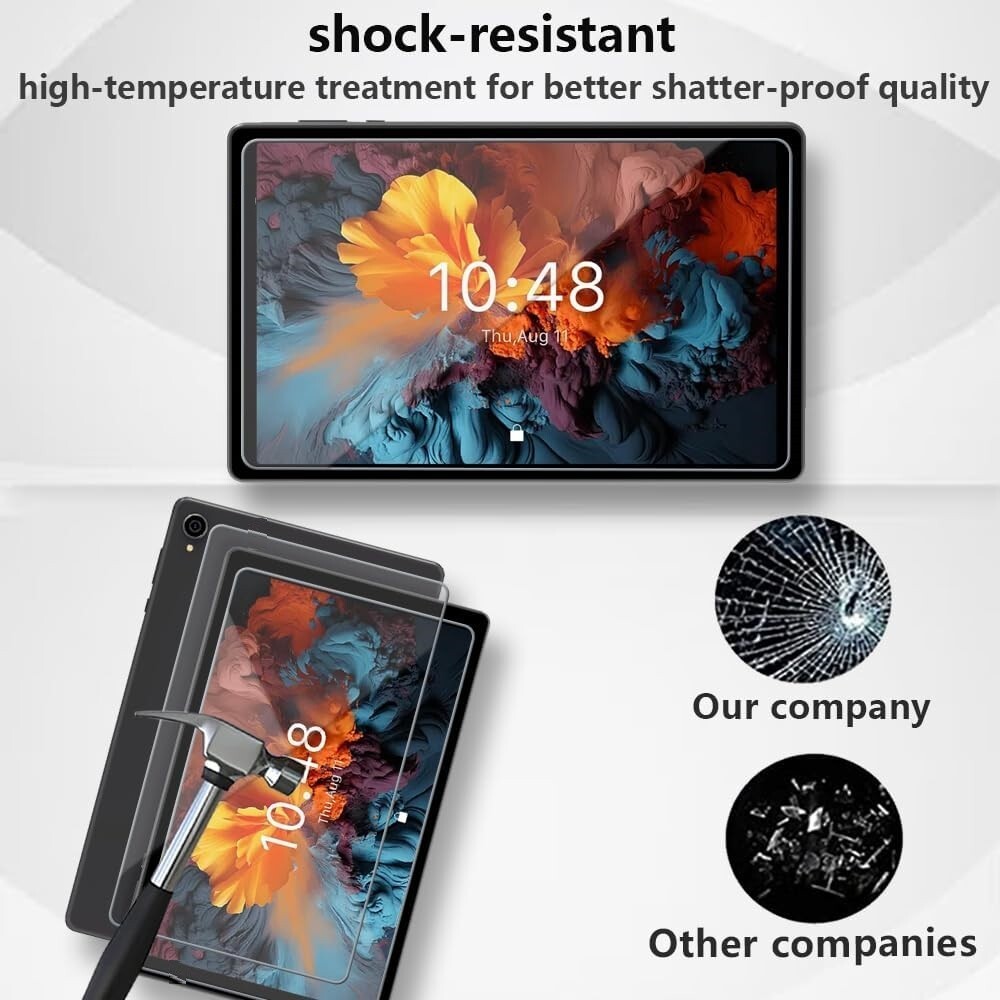 (2 Pack) Screen Protector For 10.1″ Android Tablet (Model: C107) Tempered Glass